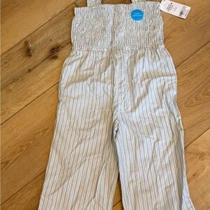 Carter's Light Blue Striped Overalls